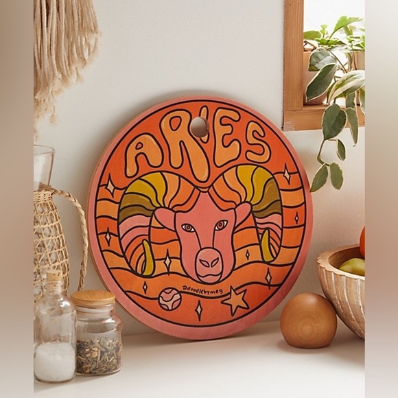Urban Outfitters Other - Aries Zodiac Wall Art bamboo Charcuterie Board